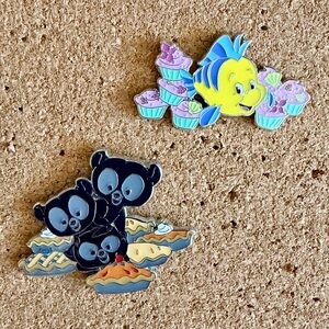 Disney Princess Sidekicks & Desserts Pins (Set of 2)